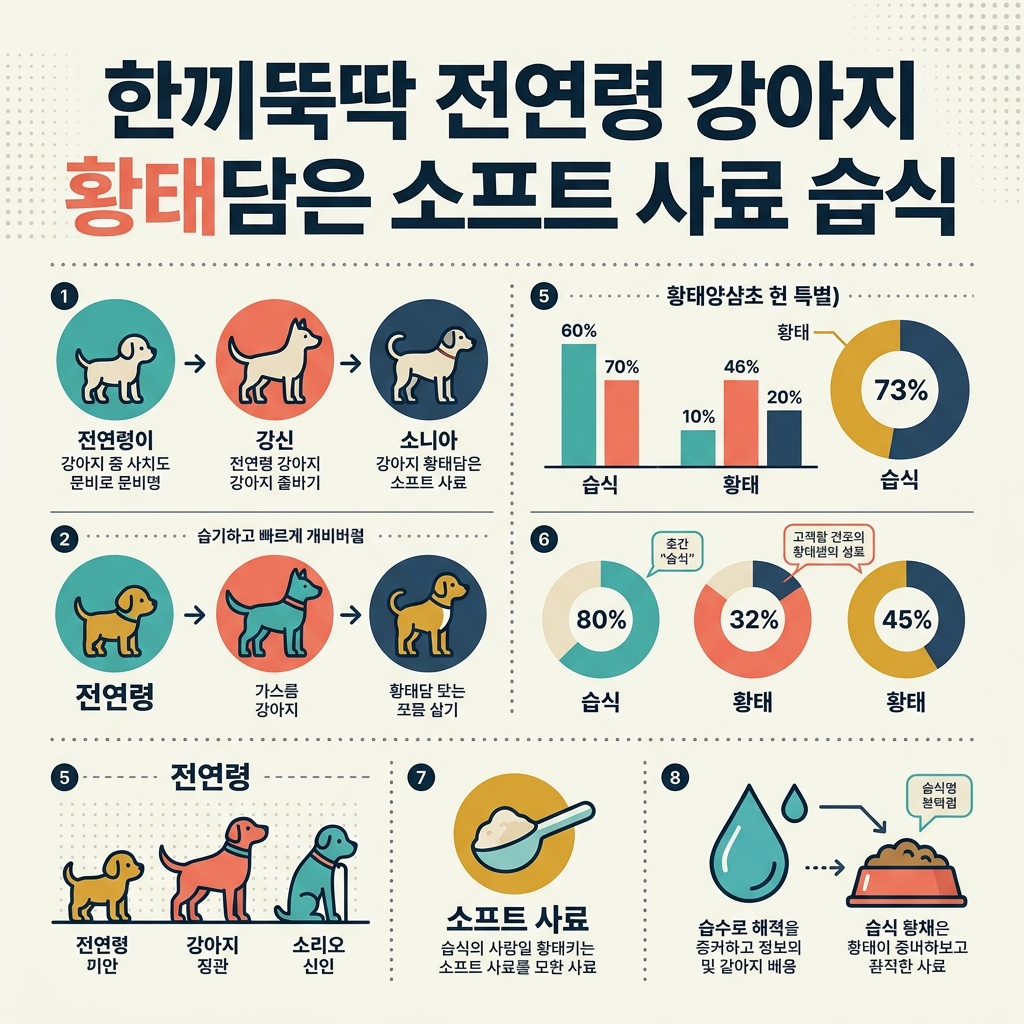 한끼뚝딱 전연령 강아지 황태담은 소프트 사료 습식 제품 이미지